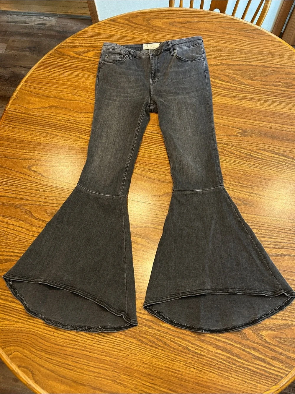 Free People Super Flare High Low Hem Jean